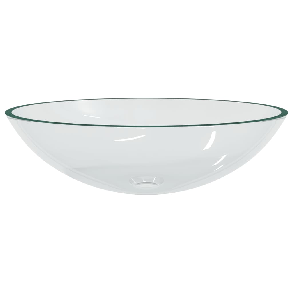vidaXL Basin Glass 50x37x14 cm Transparent