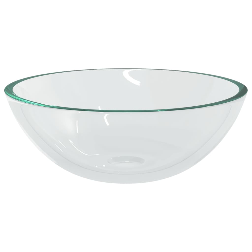 vidaXL Basin Glass 50x37x14 cm Transparent