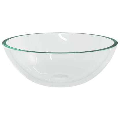 vidaXL Basin Glass 50x37x14 cm Transparent