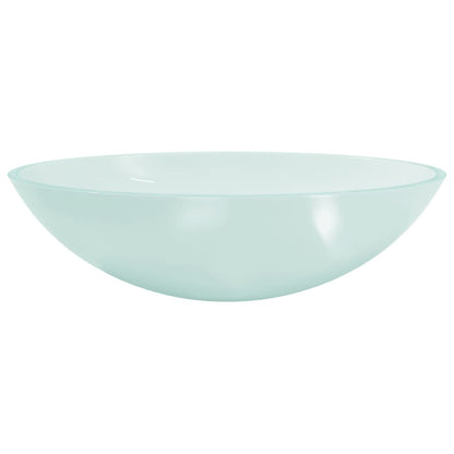 vidaXL Basin Glass 50x37x14 cm Frosted