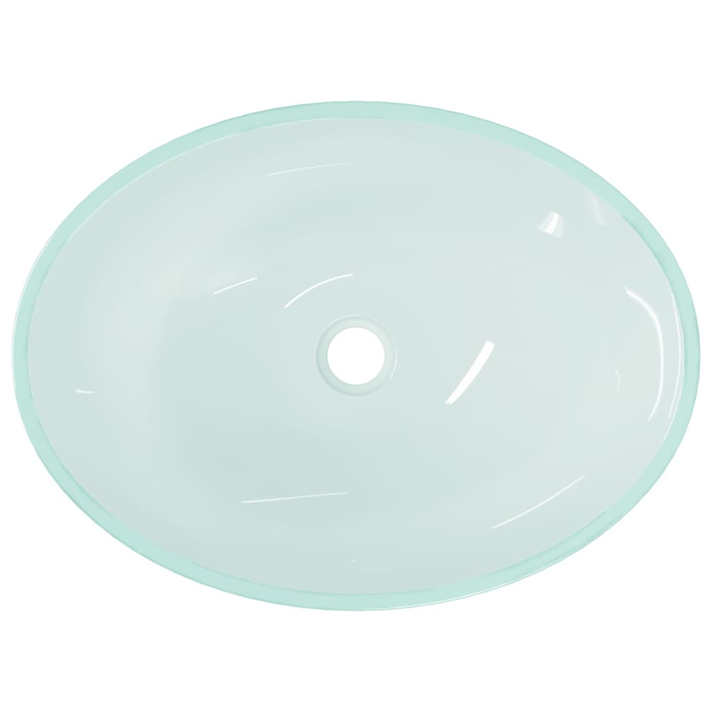 vidaXL Basin Glass 50x37x14 cm Frosted