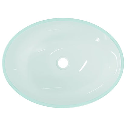 vidaXL Basin Glass 50x37x14 cm Frosted