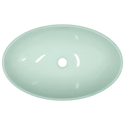 vidaXL Basin Tempered Glass 54.5x35x15.5 cm White
