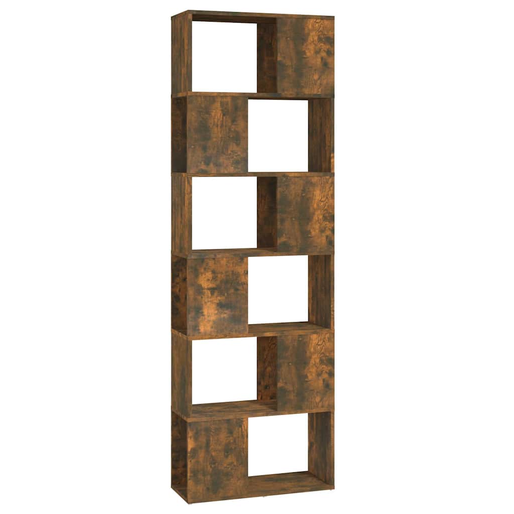 vidaXL Book Cabinet/Room Divider Smoked Oak 60x24x186 cm