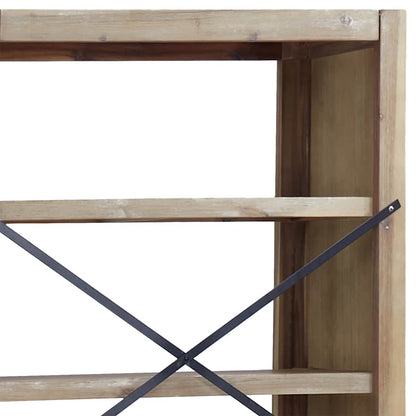 vidaXL 6-Tier Bookcase 80x30x170 cm Solid Wood Acacia