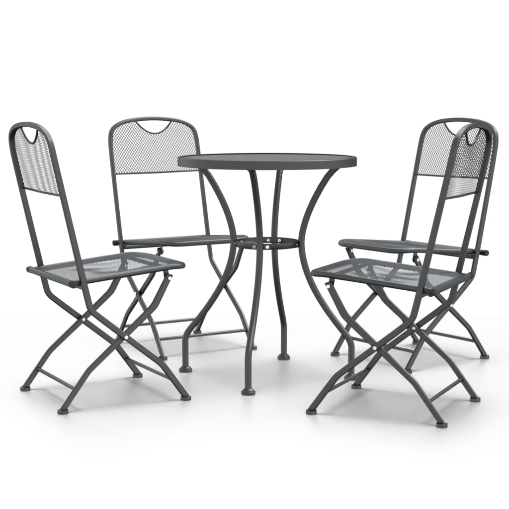 vidaXL Garden Dining Set | Anthracite | Expanded metal mesh with e-coating