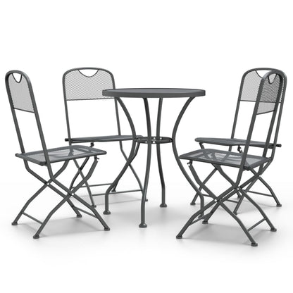 vidaXL Garden Dining Set | Anthracite | Expanded metal mesh with e-coating