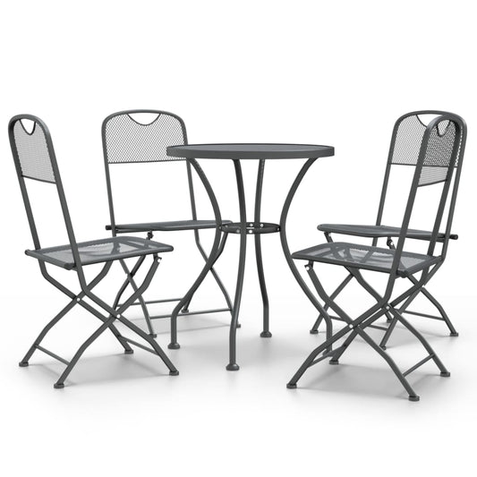 vidaXL Garden Dining Set | Anthracite | Expanded metal mesh with e-coating
