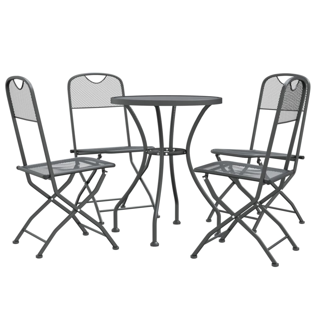vidaXL Garden Dining Set | Anthracite | Expanded metal mesh with e-coating