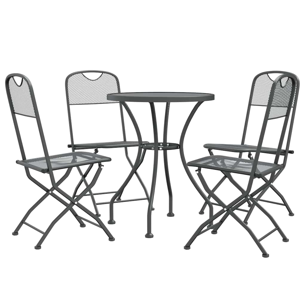 vidaXL 5 Piece Garden Dining Set Expanded Metal Mesh Anthracite