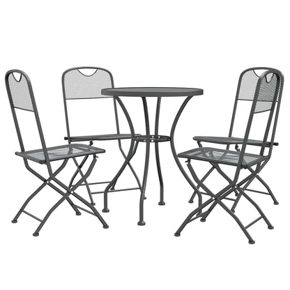 vidaXL 5 Piece Garden Dining Set Expanded Metal Mesh Anthracite