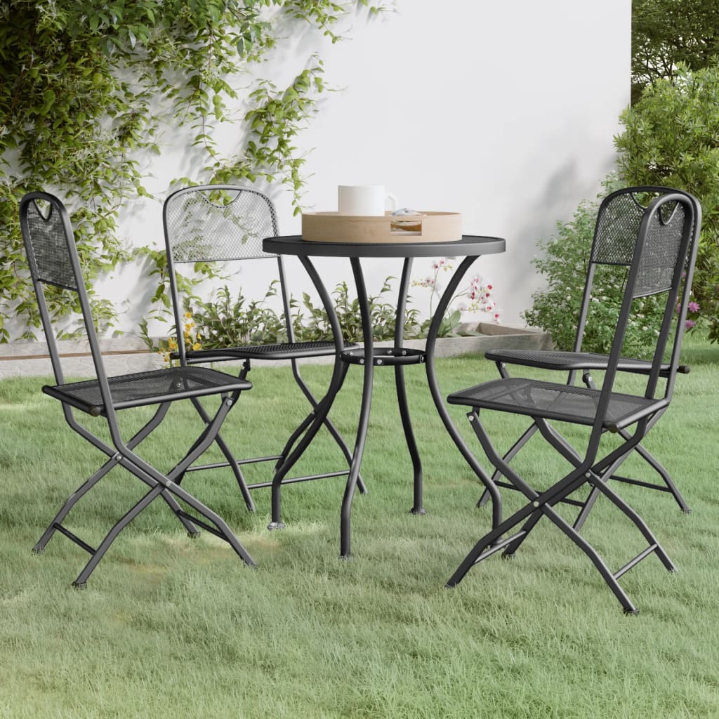 vidaXL Garden Dining Set | Anthracite | Expanded metal mesh with e-coating