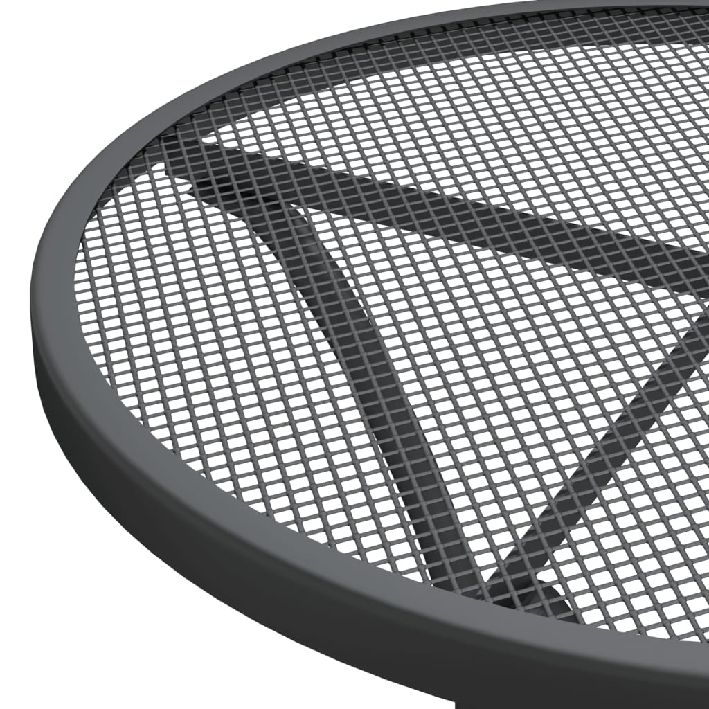 vidaXL Garden Dining Set | Anthracite | Expanded metal mesh | Compact | Foldable