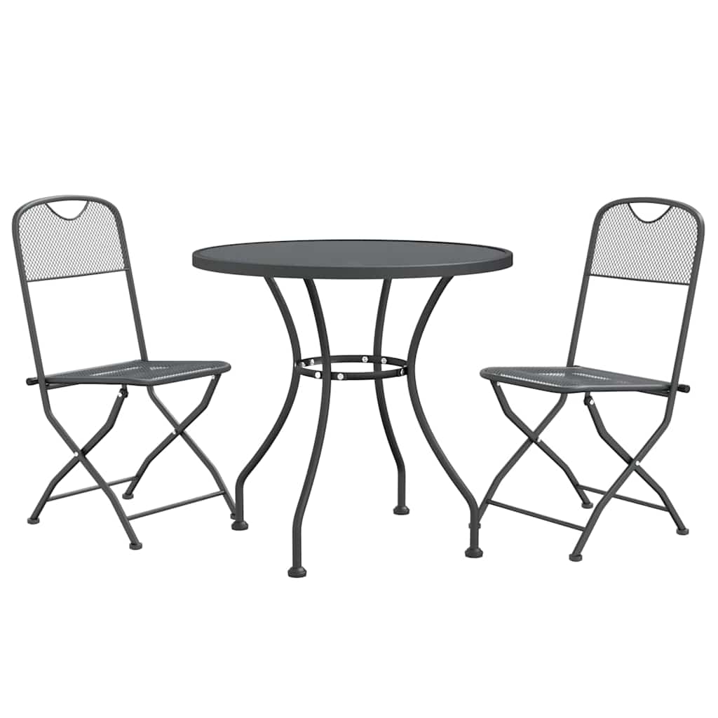 vidaXL Garden Dining Set | Anthracite | Expanded metal mesh with e-coating