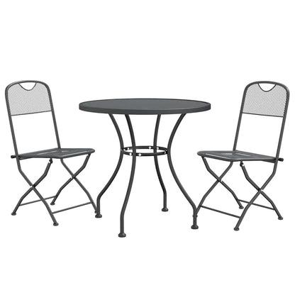 vidaXL Garden Dining Set | Anthracite | Expanded metal mesh with e-coating