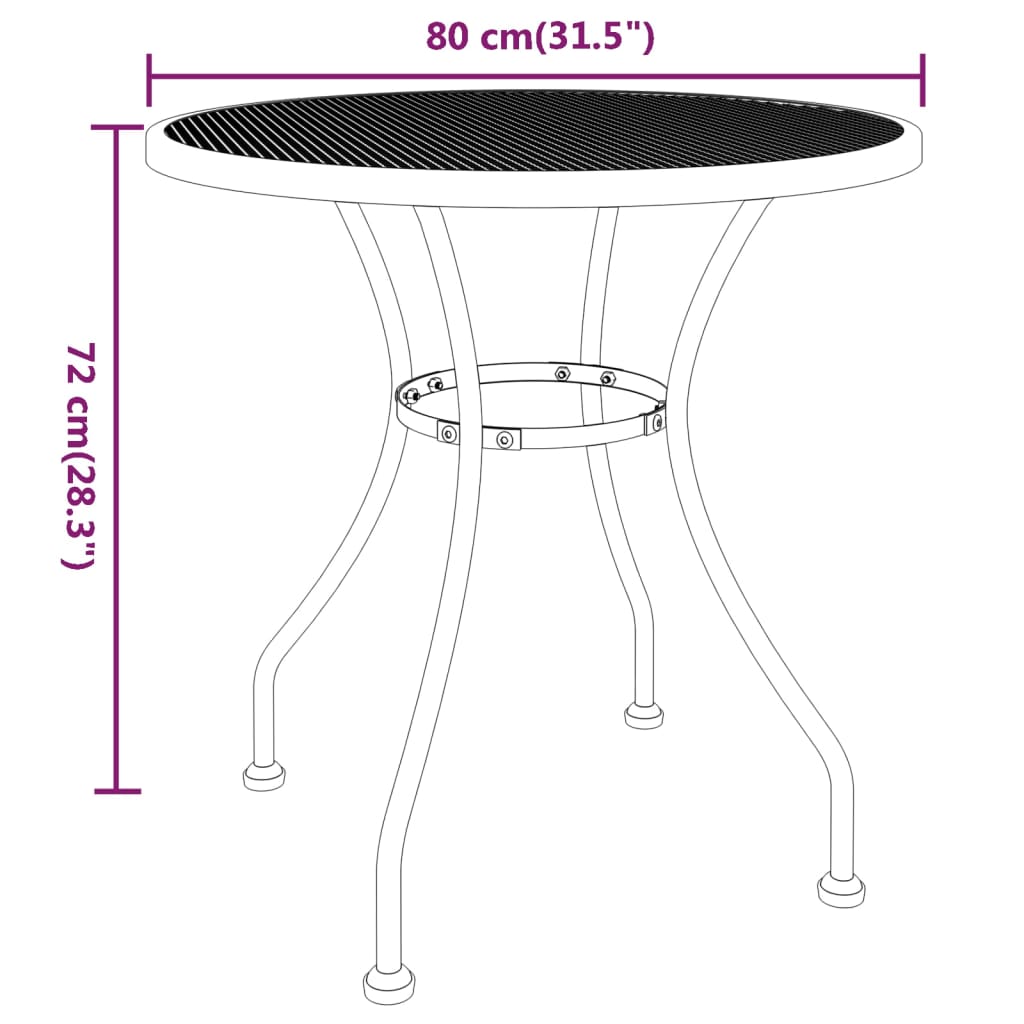 vidaXL Garden Dining Set | Anthracite | Expanded metal mesh with e-coating