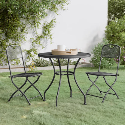 vidaXL Garden Dining Set | Anthracite | Expanded metal mesh with e-coating