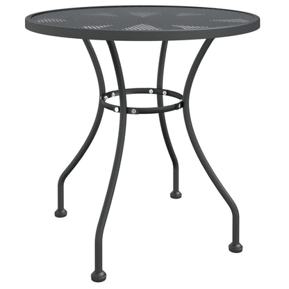 vidaXL Garden Dining Set | Anthracite | Expanded metal mesh | Medium | Foldable