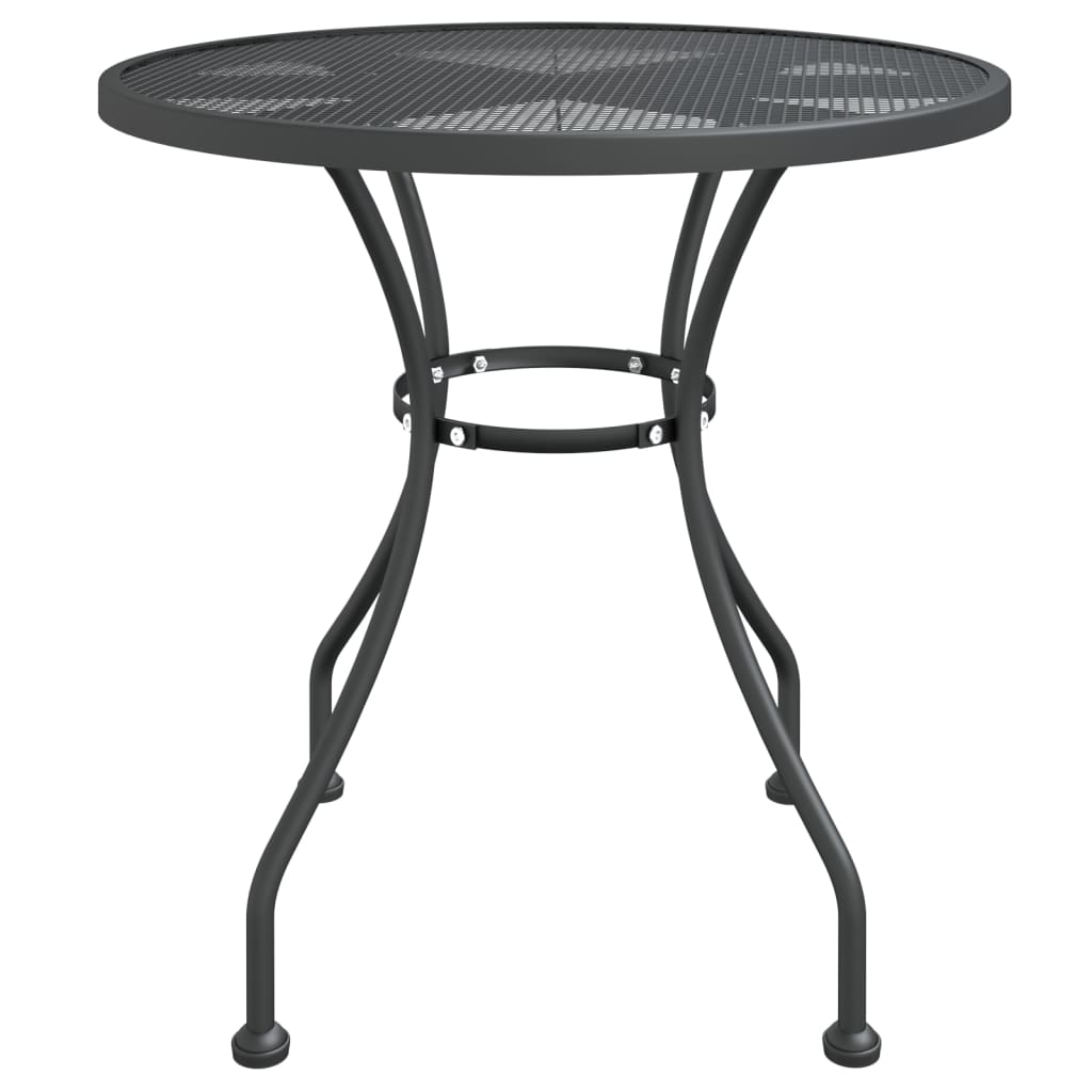 vidaXL Garden Dining Set | Anthracite | Expanded metal mesh | Medium | Foldable