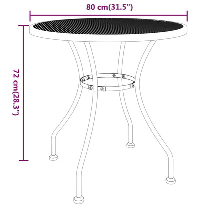 vidaXL Garden Dining Set | Anthracite | Expanded metal mesh | Medium | Foldable