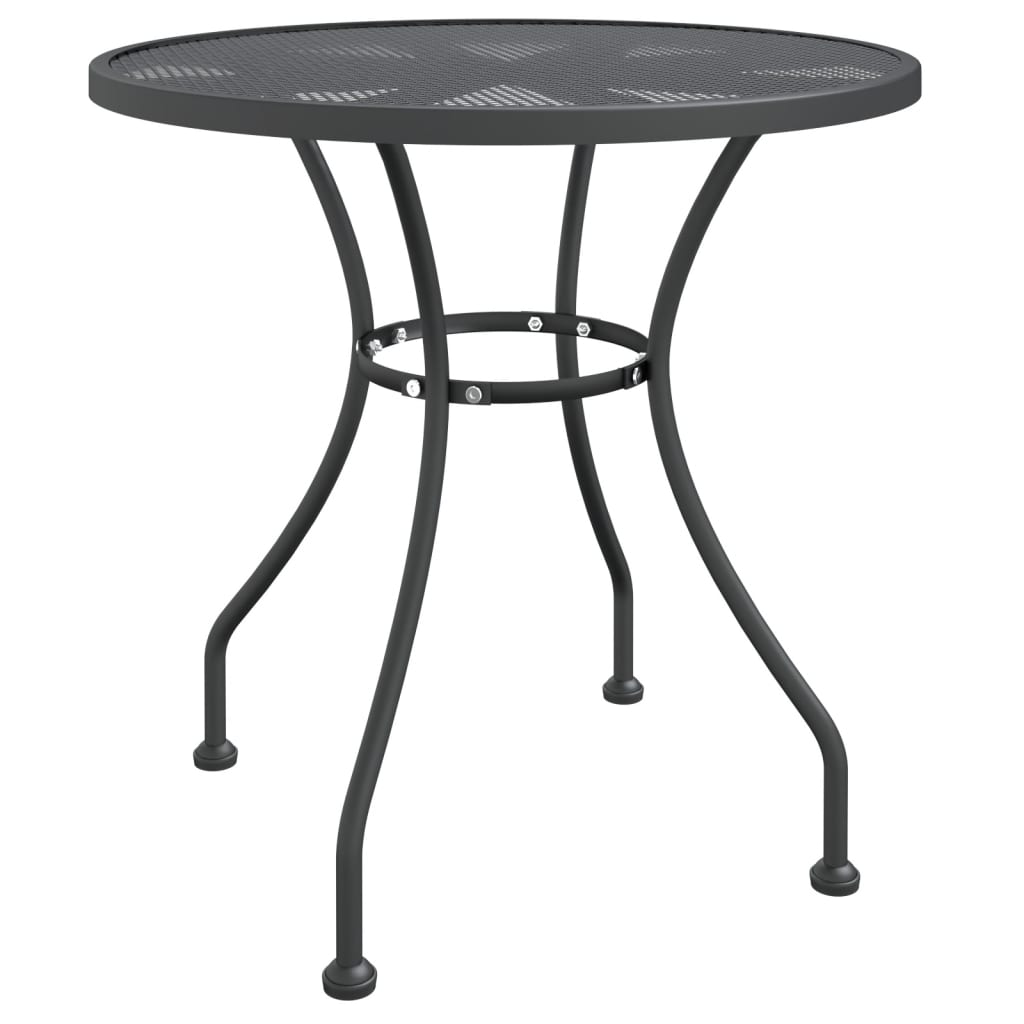 vidaXL Garden Dining Set | Anthracite | Expanded metal mesh | Medium | Foldable
