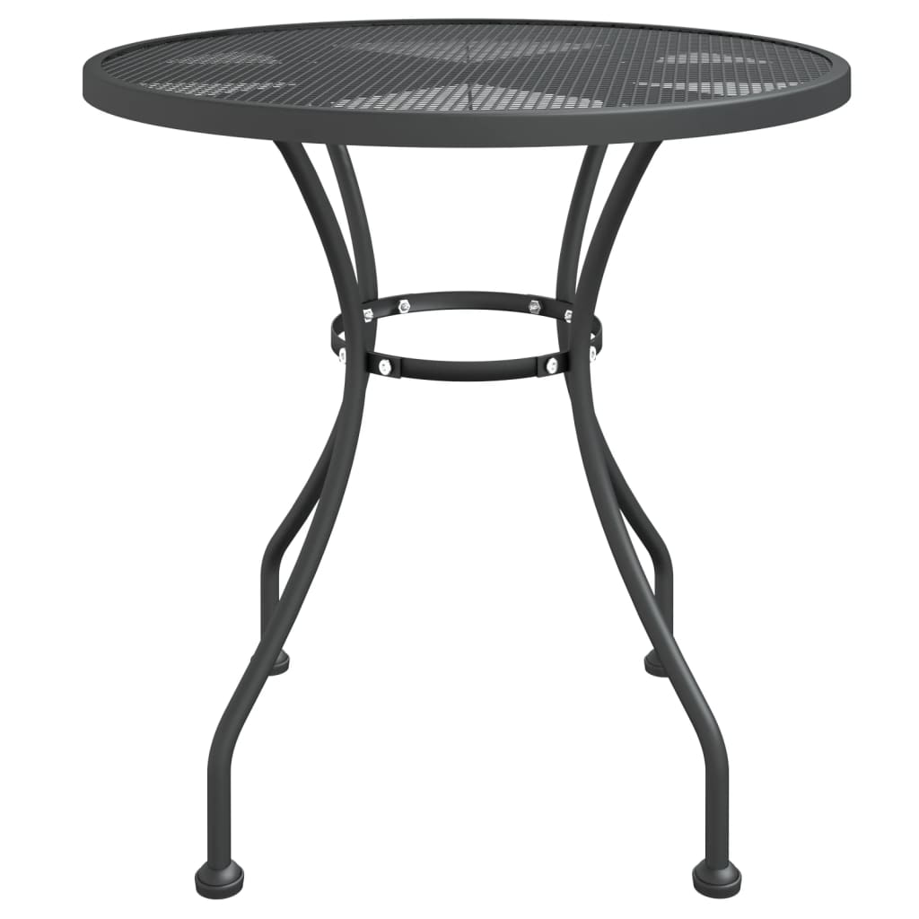 vidaXL Garden Dining Set | Anthracite | Expanded metal mesh | Medium | Foldable