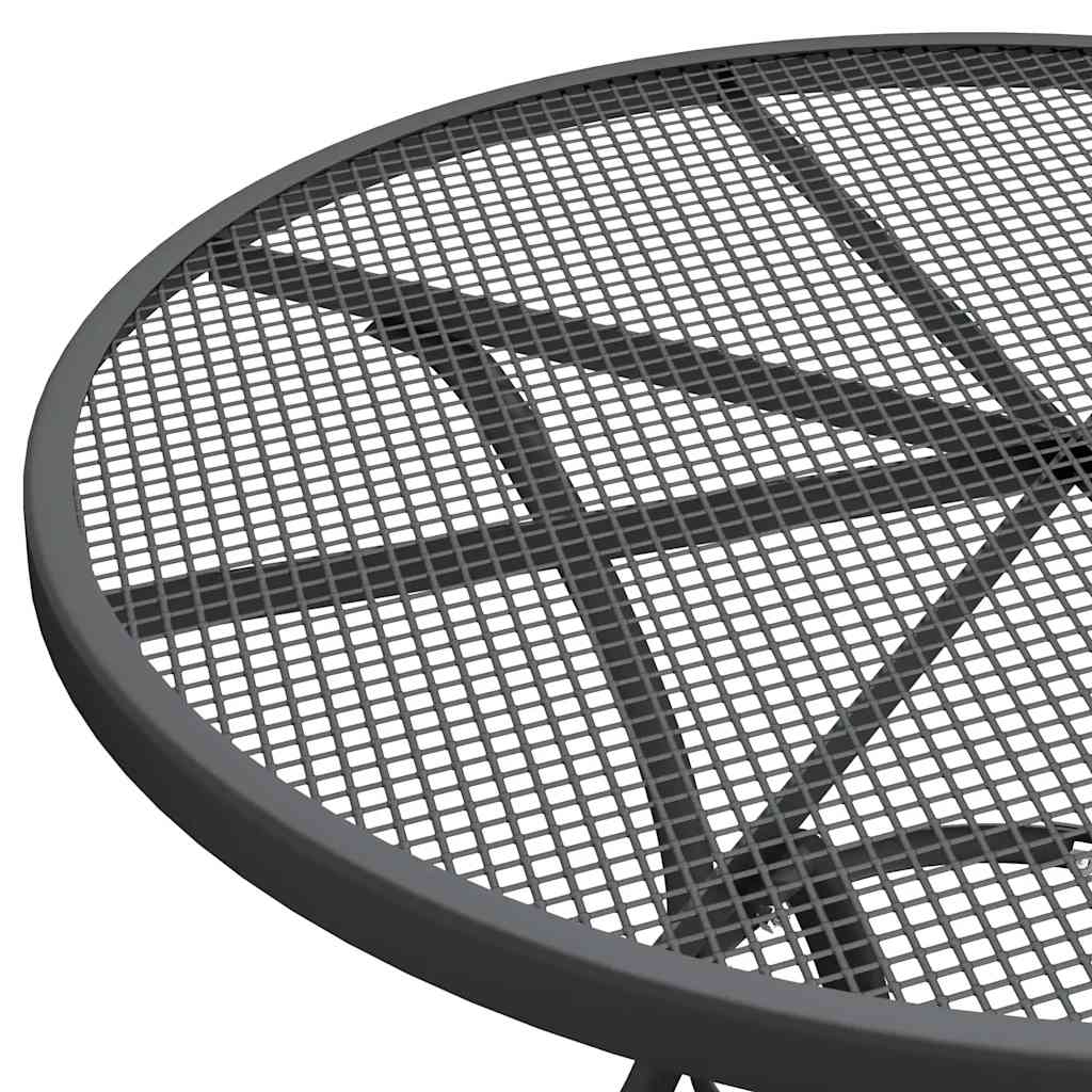 vidaXL Garden Dining Set | Anthracite | Expanded metal mesh | Medium | Foldable