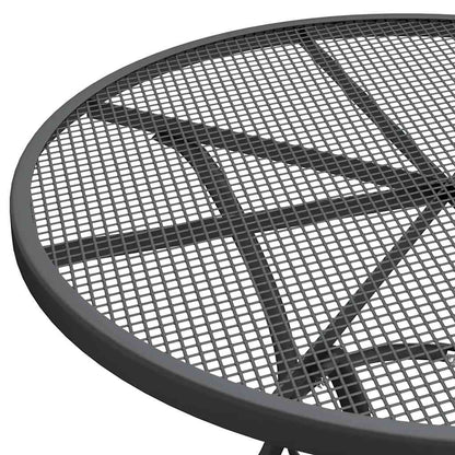 vidaXL Garden Dining Set | Anthracite | Expanded metal mesh | Medium | Foldable