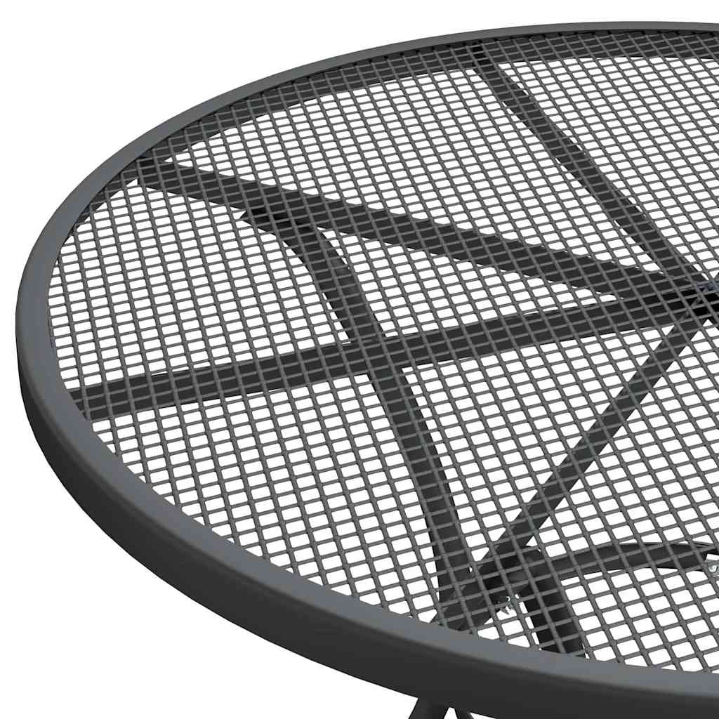 vidaXL 3 Piece Garden Dining Set Expanded Metal Mesh Anthracite