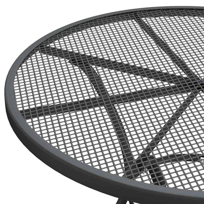 vidaXL 3 Piece Garden Dining Set Expanded Metal Mesh Anthracite