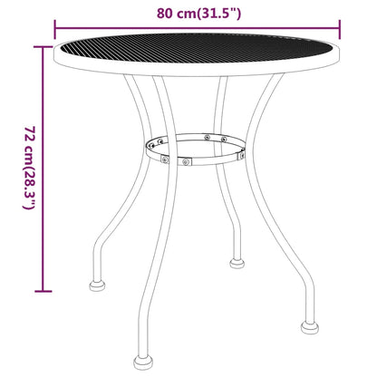 vidaXL Garden Dining Set | Anthracite | Expanded metal mesh | Medium | Foldable