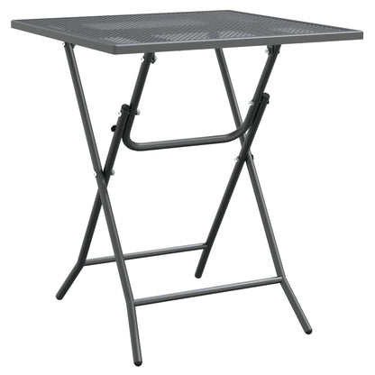 vidaXL Garden Dining Set | Anthracite | Expanded metal mesh | Small |  Foldable