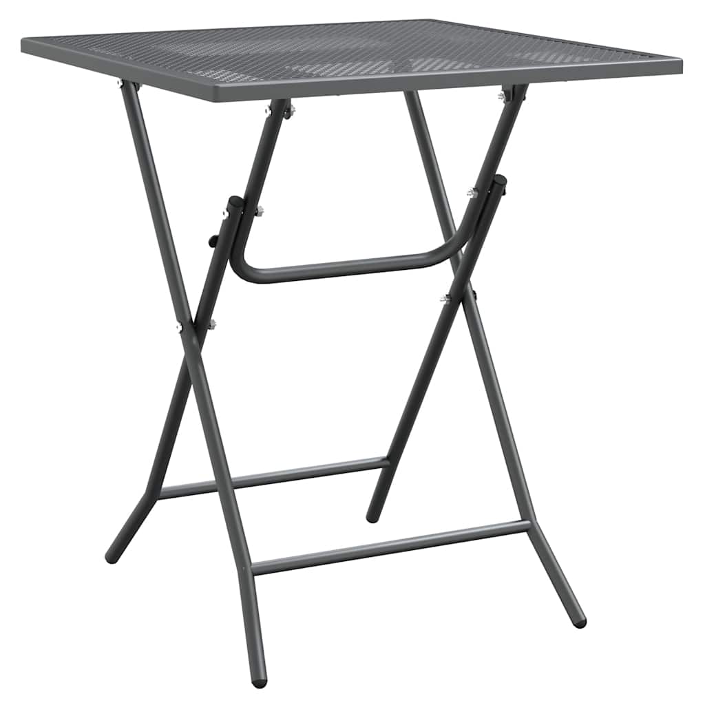 vidaXL 3 Piece Garden Dining Set Expanded Metal Mesh Anthracite
