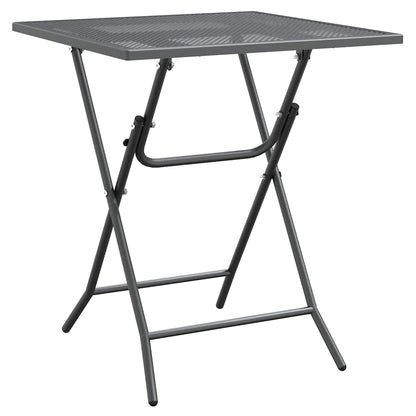 vidaXL 3 Piece Garden Dining Set Expanded Metal Mesh Anthracite