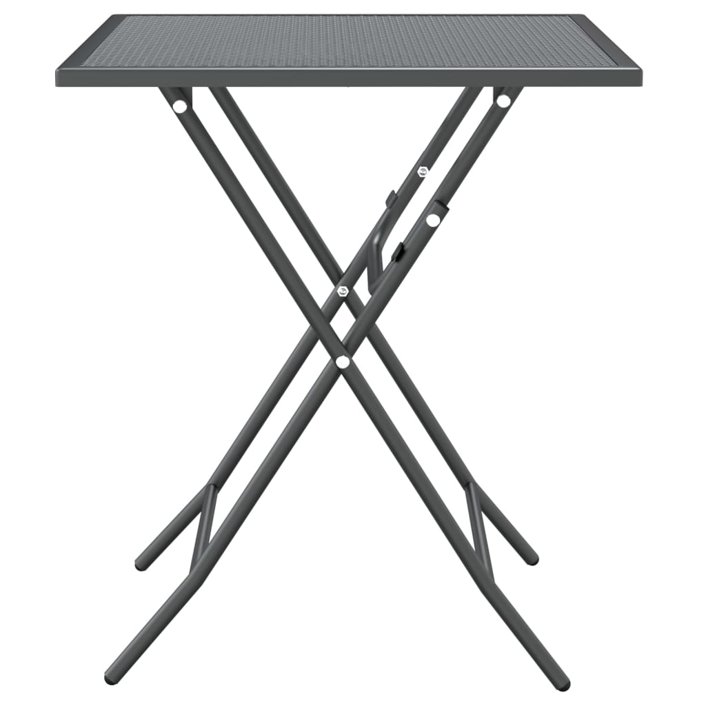 vidaXL Garden Dining Set | Anthracite | Expanded metal mesh | Small |  Foldable