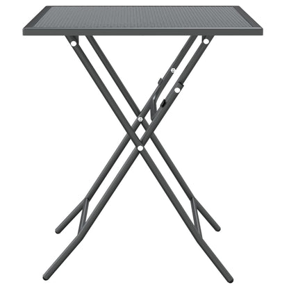 vidaXL Garden Dining Set | Anthracite | Expanded metal mesh | Small |  Foldable
