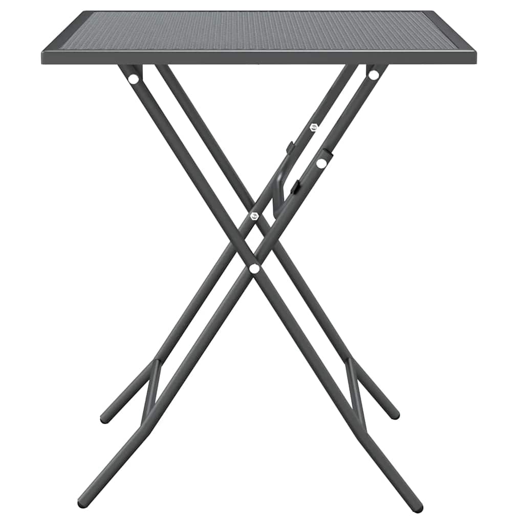vidaXL 3 Piece Garden Dining Set Expanded Metal Mesh Anthracite