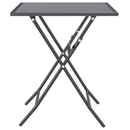 vidaXL 3 Piece Garden Dining Set Expanded Metal Mesh Anthracite