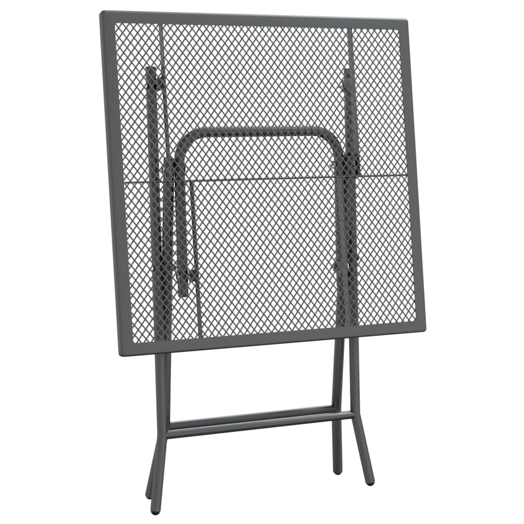 vidaXL Garden Dining Set | Anthracite | Expanded metal mesh | Small |  Foldable
