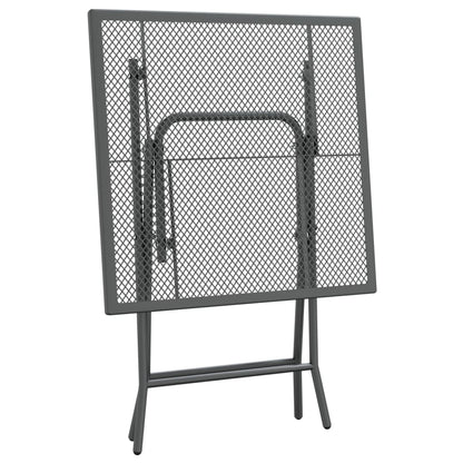 vidaXL Garden Dining Set | Anthracite | Expanded metal mesh | Small |  Foldable