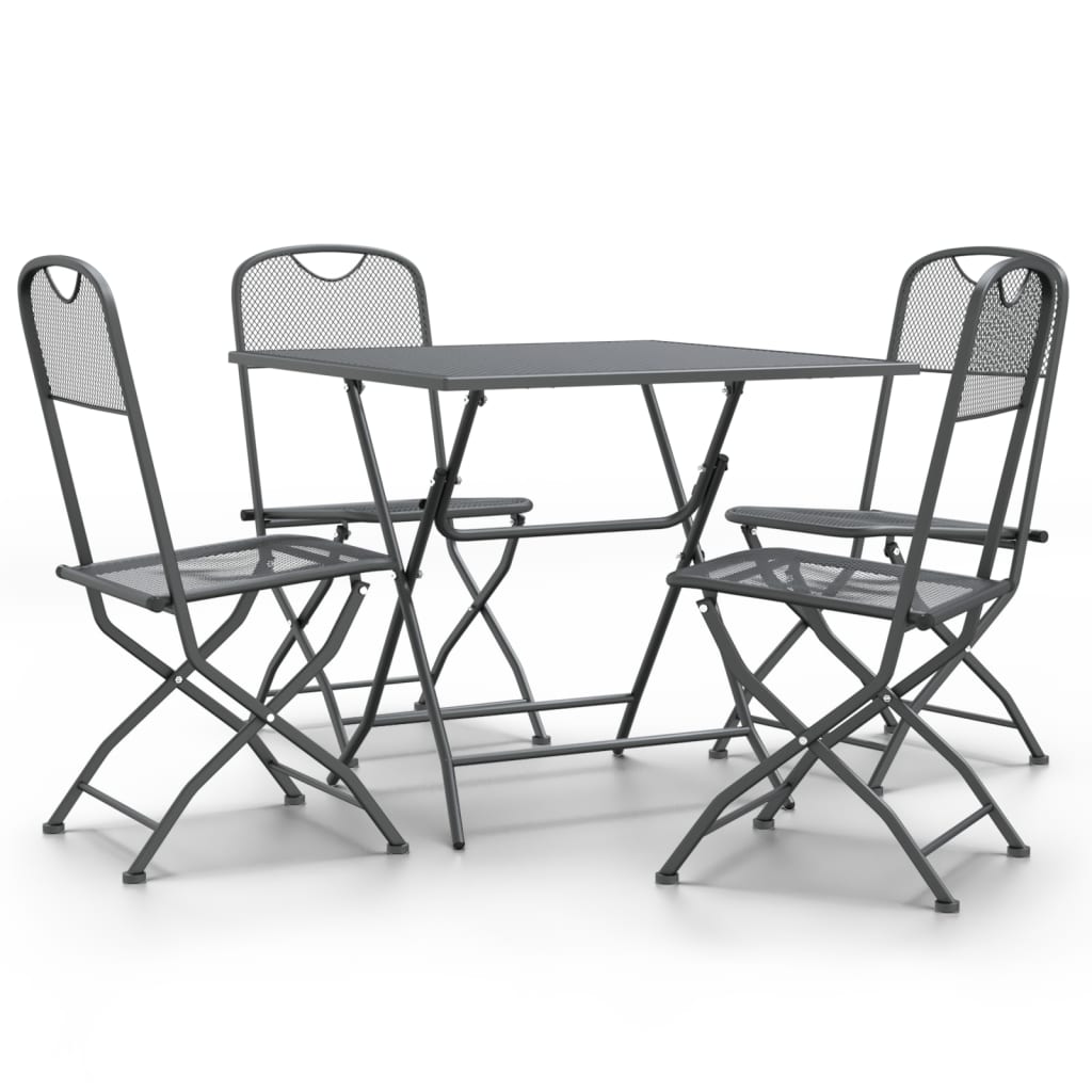 vidaXL Garden Dining Set | Anthracite | Expanded metal mesh