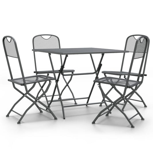 vidaXL Garden Dining Set | Anthracite | Expanded metal mesh