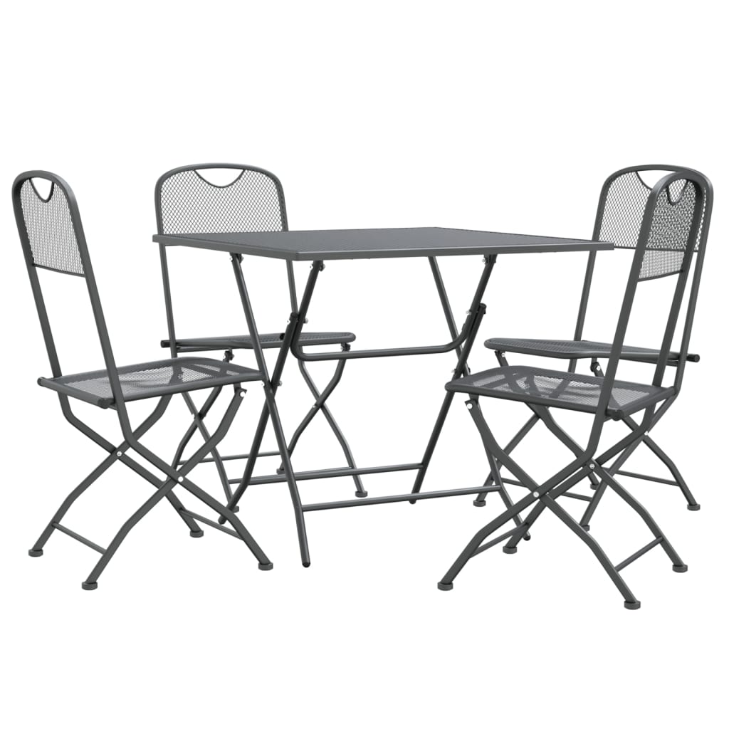vidaXL Garden Dining Set | Anthracite | Expanded metal mesh