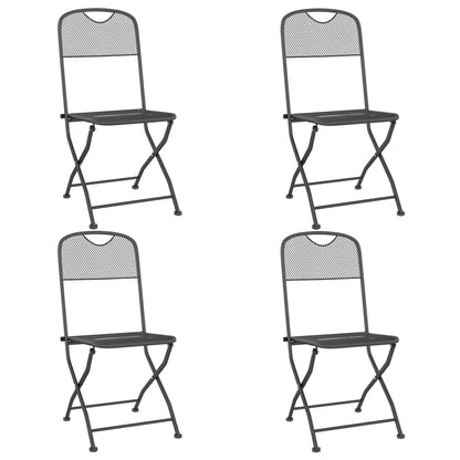 vidaXL Garden Dining Set | Anthracite | Expanded metal mesh