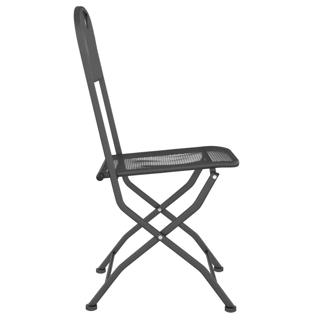 vidaXL Garden Dining Set | Anthracite | Expanded metal mesh