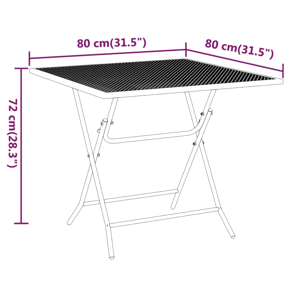 vidaXL Garden Dining Set | Anthracite