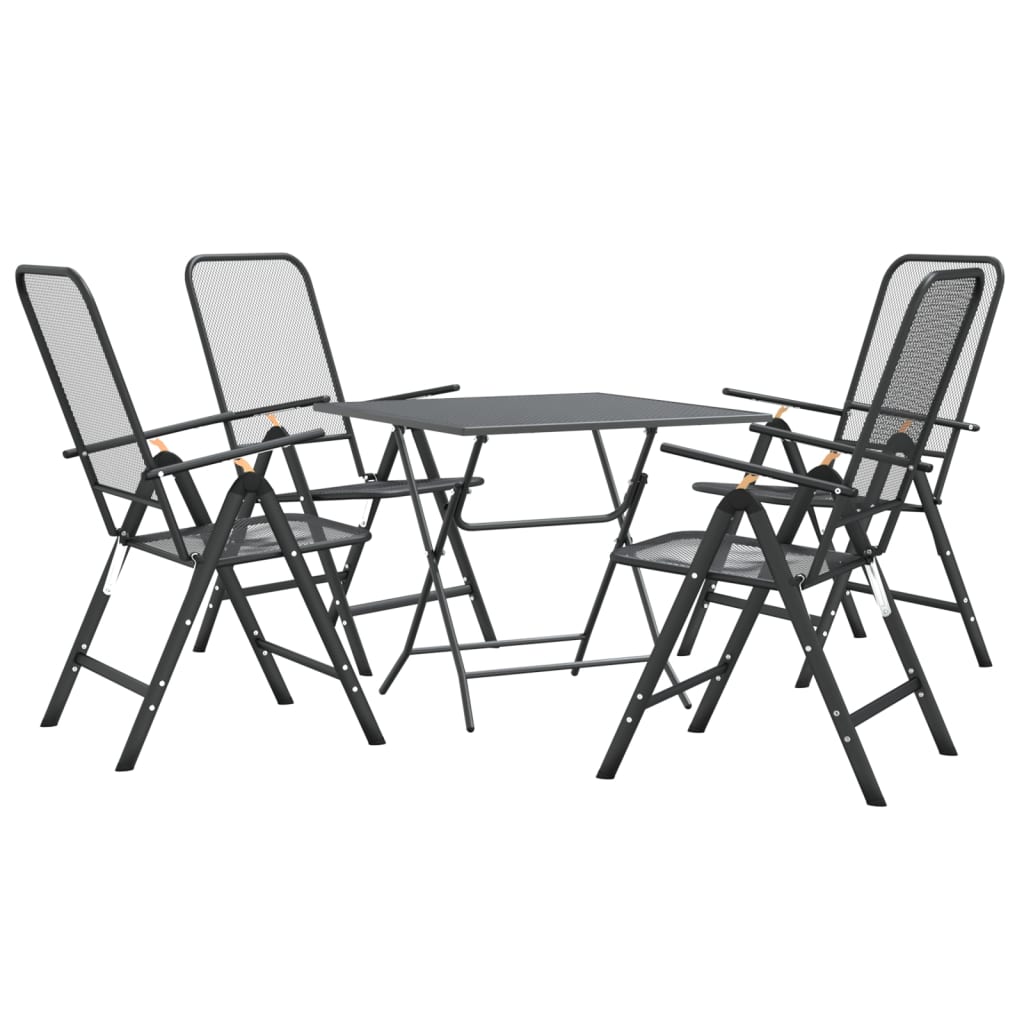 vidaXL Garden Dining Set | Anthracite | Expanded metal mesh with e-coating