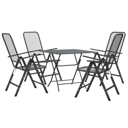 vidaXL Garden Dining Set | Anthracite | Expanded metal mesh with e-coating