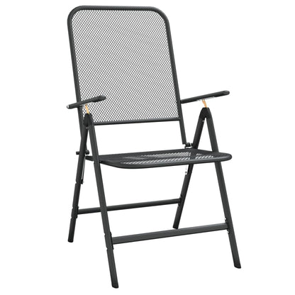 vidaXL Garden Dining Set | Anthracite | Expanded metal mesh with e-coating