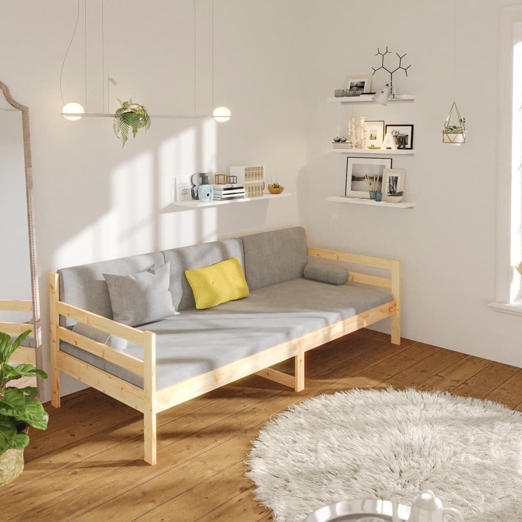 vidaXL Day Bed without Mattress 90x190cm Solid Wood Pine